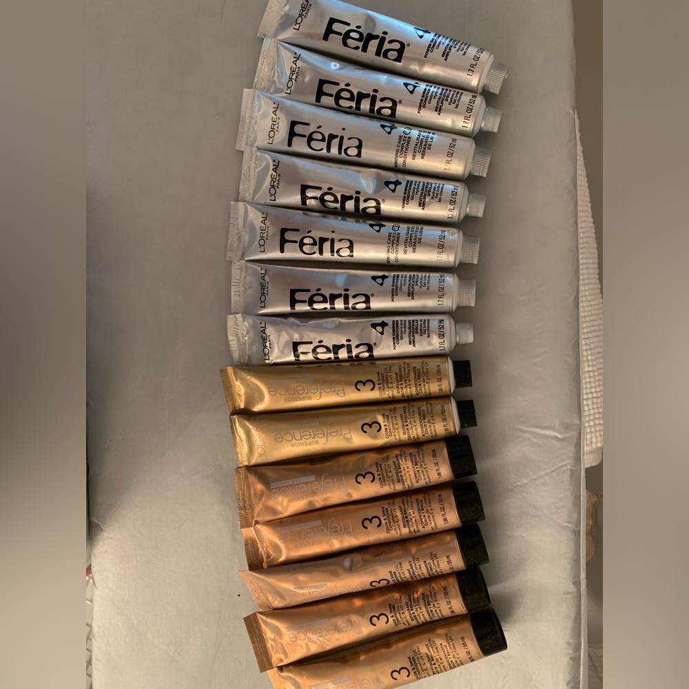 L’Oréal number 3 and number 4 conditioner